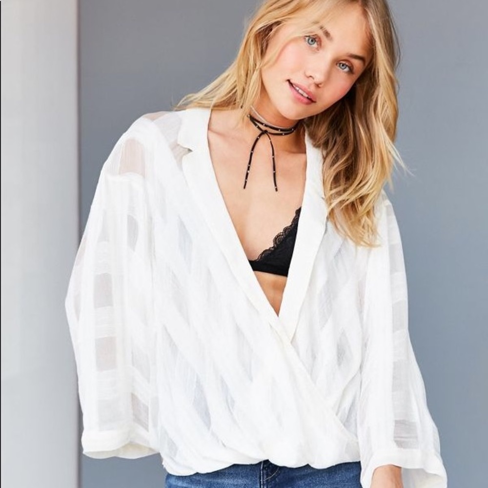 Silence+ Noise open front shirt.